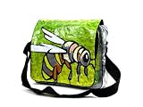 Honey Bee Recycled Rice Bag Messenger Tote Sling Computer Laptop Book