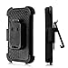 iPhone 6 Plus Case - Fintie Commander Series Three Layer Hard Shell Cover Holster with Built-in Rotating Stand and Belt Swivel Clip for Apple iPhone 6 Plus (5.5), Black