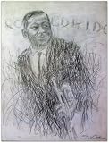 Roy Eldridge, Original 1968 Charcoal Drawing By Carmel Artist Victor Di Gesu (1914-1988) - Framed Artwork