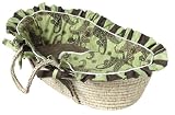 Hoohobbers Doll Size Moses Basket Cocoa Green