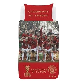 Zap Manchester United Champions of Europe Duvet Set, Single