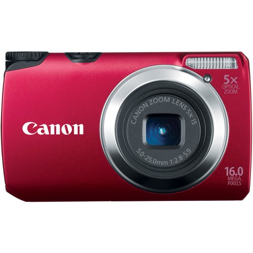 Canon Powershot A3300 IS 16 MP Digital Camera with 5x Optical Zoom (Red)