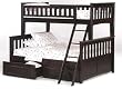 Newport Twin over Full Bunk Bed plus Understorage Unit with Dark Chocolate Finish