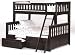 Newport Twin over Full Bunk Bed plus Understorage Unit with Dark Chocolate Finish