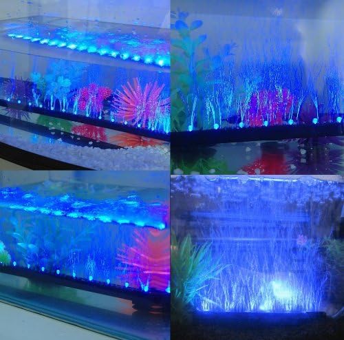 Amzdeal®Blue LED Lights 31cm Diving Bar with Bubbles