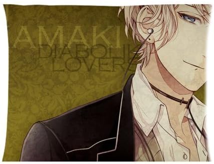 Libra Girl Butuku Japanese Anime Cotton Cartoons Diabolik Lovers Six Vampire Custom Rectangle Pillowcase Pillow Case Covers 20X30 (One Side)