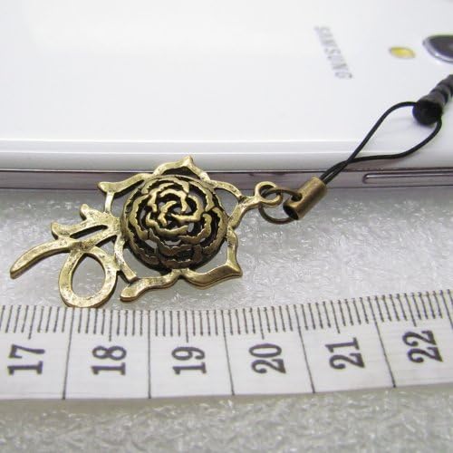 Stylish Retro 3.5mm Metallic Rose Pattern Cellphone Charms Anti-Dust Dustproof Dust Caps Headphone Jack Plug Stopper for Car Bag Key Ring keychain Samsung Galaxy S2 S3 S4 Note I9220 iPad iPhone 4 4S HTC Sony Nokia Motorola LG Lenovo