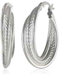 Sterling Silver Triple Hoop Earrings