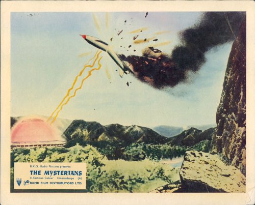 THE MYSTERIANS ORIGINAL LOBBY CARD ISHIRO HONDA JAPANESE SC-FI HORROR UFO ALIEN