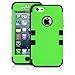 iPhone 5 Case, MagicMobile, Hybrid Impact Shockproof Hard Armor Cover for iPhone 5 Two Layers of Protection Hard Plastic and Soft Silicone iPhone 5 Case [ Green - Black ]