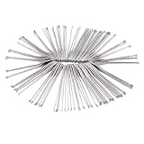 Rosallini 100 Pcs Earpicks Ear Wax Remover Curette Tool Silver Tone 2.2