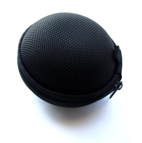 Black Pocket Size Carrying Case for Motorola Elite Flip HZ720 , Motorola Elite Silver HZ750 , Motorola CommandOne HZ700 , Motorola Finiti HZ800 , Motorola Endeavor HX1 , Motorola SF600 Sports HD Wireless Bluetooth Headset HZ-720 HZ-750 HZ-800 HX-1 SF600 Sports HZ-700 Command One EliteFlip Sport SF-600 Bag Holder Pouch Hold Box Pocket Size Hard Holder Mono Stereo + Black Sea International Logo Good Quality Micro Fiber Cleaning Cloth (random color) 