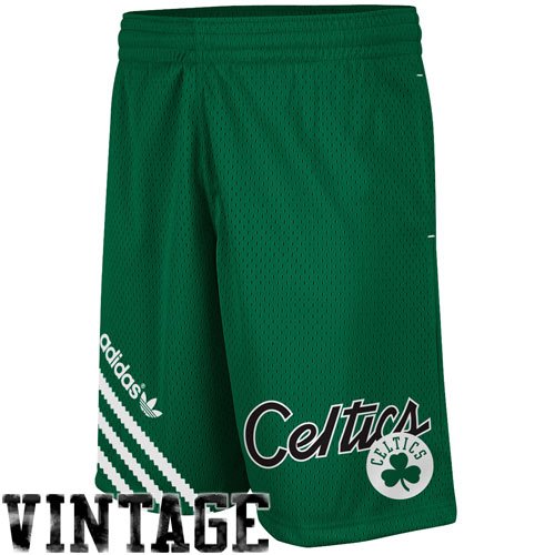 Boston Celtics Green adidas Originals 90's Script Mesh Shorts