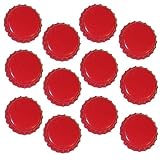 Red New Crown Bottle Caps For Crafts, Scrapbooking, Jewelry (50 Pc)