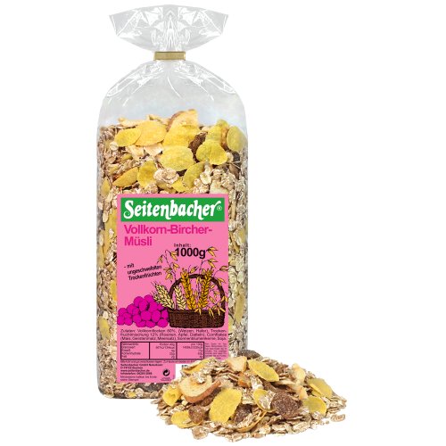 Seitenbacher Vollkorn Bircher Müsli, 3er Pack (3 x 1 kg)
