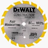 DeWalt DW9055 5-3/8-Inch 16 Tooth Series 20 10 MM Arbor Carbide Circular Saw Blade