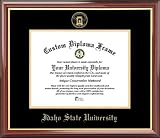 Idaho State University Bengals - Embossed Seal - Mahogany Gold Trim - Diploma Frame