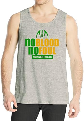 No Blood No Foul Adamsville Elementary School Football Men's Cotton Tank Top Ash