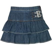 The Children's Place Girls Denim Ruffle Skort Sizes 4 - 14
