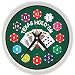 Poker Clock Texas Hold'em Cards & Chips Casino Wall Clock NEW