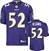 Ray Lewis Jersey: Reebok Authentic Purple #52 Baltimore Ravens Jersey - 56