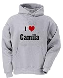 I Love/Heart Camila Adult Hoody Sweatshirt ASH GREY MEDIUM I Love/Heart Camila Adult Hoody Sweatshirt ASH GREY MEDIUM