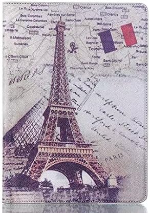 iPad Air 2 Case, iPad 6 Case, GeBox ® Retro Design Series Folio Flip Leather Cover Stand Protective Case for iPad Air 2 (iPad 6th Gen) Tablet (Retro Paris)