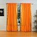 Pumpkin 84-inch Rod Pocket Sheer Sari Curtain Panel (India) - Pair