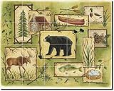 "Woodland Sampler II" by Donna Jensen - Artwork On Tile Ceramic Mural 17" x 21.25" Kitchen Shower Backsplash
