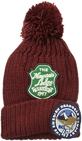 Seger Men's Voyage Stocking Cap with Pom, Bordeaux, One Size