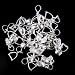 30 15mm silver plated bail connectors findings
