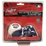 Chicago Cubs Rawlings Micro Baseball And Helmet Replica
