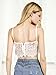 Choies Women's Summer Floral Sheer Eyelash Lace Spaghetti Strap Crop Cami Bra
