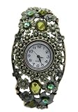 TimerMall OEM - Montre Femme - Quartz - Acier inoxydable - Vert-Rhin blanc visage rond Clart?? BraceletSport Watches