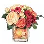 Summer Rose Sorbet Square Vase