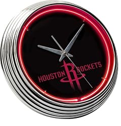 Houston Rockets Neon Clock