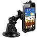 mumbi KFZ Halterung Samsung Galaxy W I8150 Autohalterung - VibrationsFREI / 90° QUERBetrieb möglich + mumbi Anti Rutsch Matte