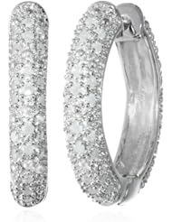 Sterling Silver Diamond Hoop Earrings (1/2 cttw, H-I Color, I2-I3 Clarity)