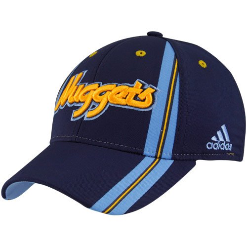adidas Denver Nuggets Navy Blue Team Jersey Pro Shape Structured Flex Fit Hat (Large/X-Large)