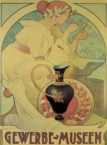 Gewerbe Museen Museum Lady Painting Art Nouveau 20