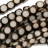 Natural Buri Seed Wood Cube Dice Beads 7-8mm 16 Inch Strand