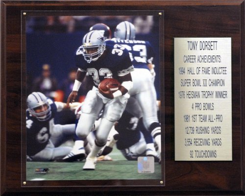 NFL Tony Dorsett Dallas Cowboys Career Stat Plaque