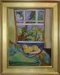 Lemons in Window, Original Oil Painting By Carmel Artist Jane Bradford - Framed Artwork