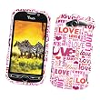 HTC myTouch 4G / myTouch HD (T-Mobile) Snap On Protector Hard Case "Love Love Love" Design