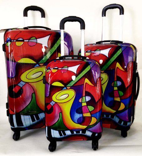 4 wheel spinner luggage sets