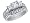 Three Stone Princess Cut Diamond Engagement Ring & Wedding Band Set 1 Carat (ctw) in 14K White Gold , Size 4.5