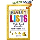Click here to buy Baby Lists: What to Do and What to Get to Prepare for Baby by  Elaine Farber.