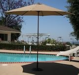 Ace Evert Market Umbrella 8011S, 9 ft, Polyester, Khaki