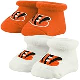 Cincinnati Bengals Infant Orange 2-Pack Bootie Socks