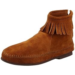Minnetonka Back Zipper Boot 282, Damen Stiefel, braun, (brown suede), EU 37, (US 6)